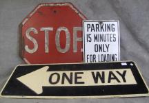 Three Vintage Street Signs