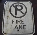 No Parking Fire Lane Sign