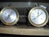 Brass Ship's Bell Clock with Matching Barometer